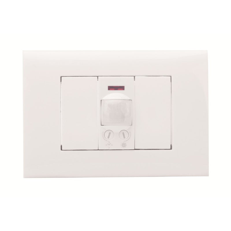 KIT 3 MODULI CON SUPPORTO+PLACCA+SENSORE MOVIMENTO+2 COPRIFORO ANTRACITE