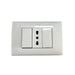 KIT 3 MODULI PRESA BIPASSO 10-16A, COPRIFORO E INTERRUTTORE UNIPOLARE - ElettroWatt.eu