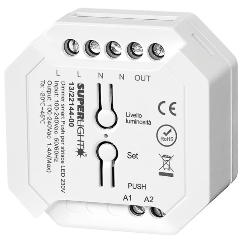 DIMMER SLIM PUSH 220V 1A