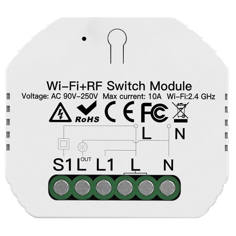 RELE' ON/OFF SMART TUYA
RELE' CONTROLLO LUCI TUYA 1CANALE