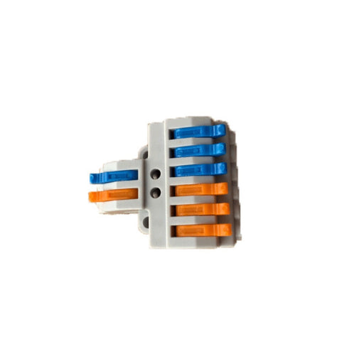 MORSETTIERA RAPIDA BIPOLARE A TRE CONTATTI - 2 INPUT/ 6 OUTPUT 4.00MM2 - ElettroWatt.eu