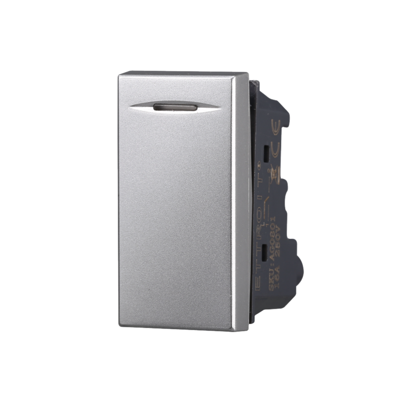 Pulsante 1P - Compatibile Axolute Grigio