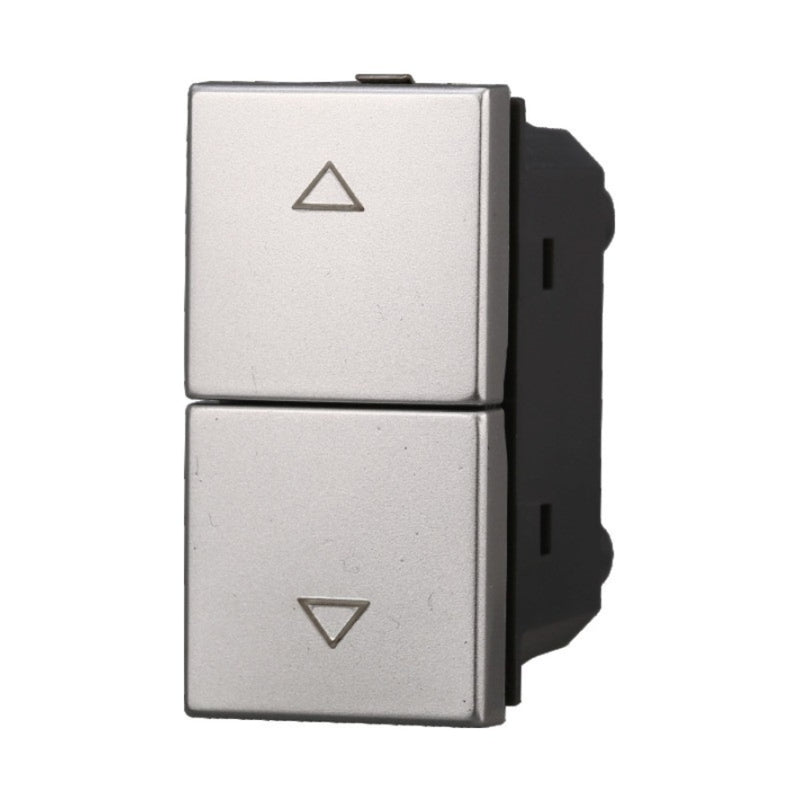 PULSANTE DOPPIO INTERBLOCCO SALISCENDI GRIGIO - COMP. AXOLUTE