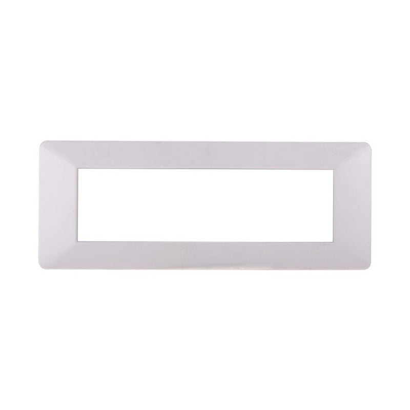 PLACCA PLASTICA 7P BIANCA COMPATIBILE VIMAR PLANA