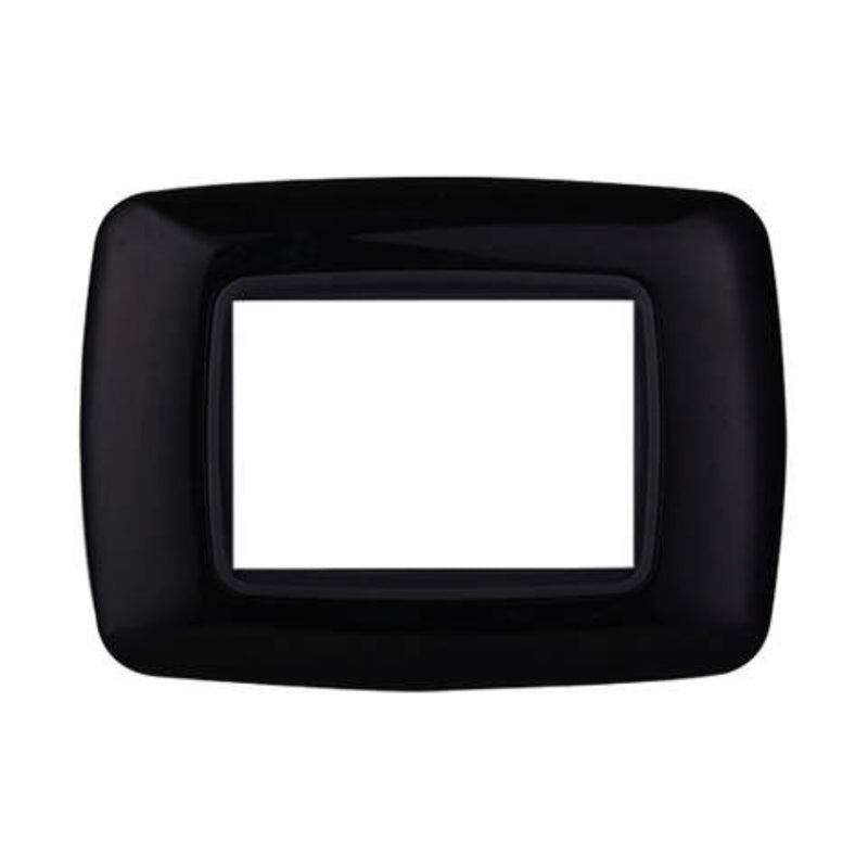 PLACCA PLASTICA 3P BOMBATA NERO - ElettroWatt.eu