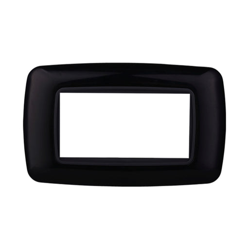 PLACCA PLASTICA 4P BOMBATA NERO - ElettroWatt.eu