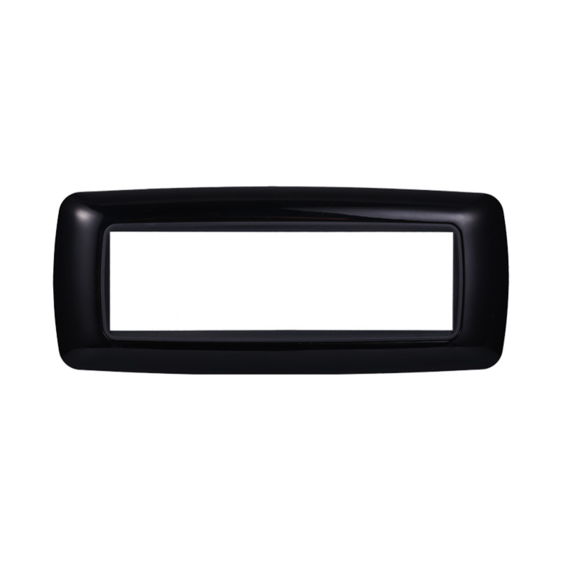 PLACCA PLASTICA 6P BOMBATA NERO - COMPATIBILE LIVING NERA