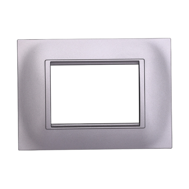 PLACCA QUADRATA 3P SILVER COMPATIBILE LIVING