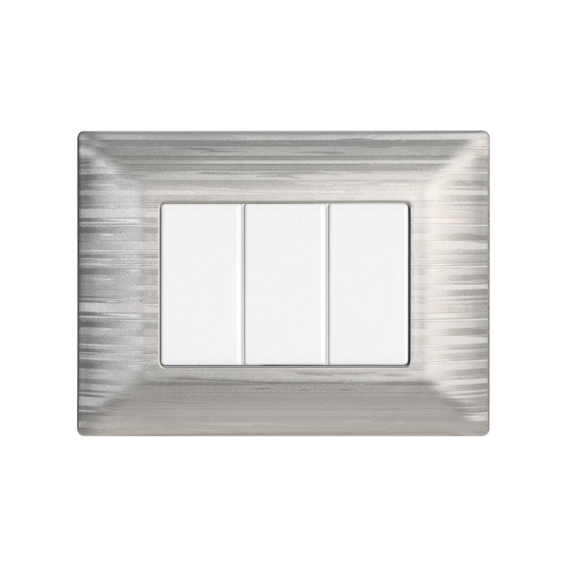 PLACCA 3P SILVER SATINATO- COMP. MATIX