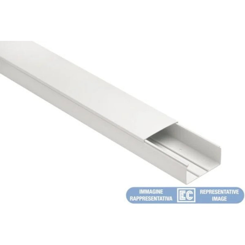 Canale portacavi dim. 100x40 bianco-P - ElettroWatt.eu