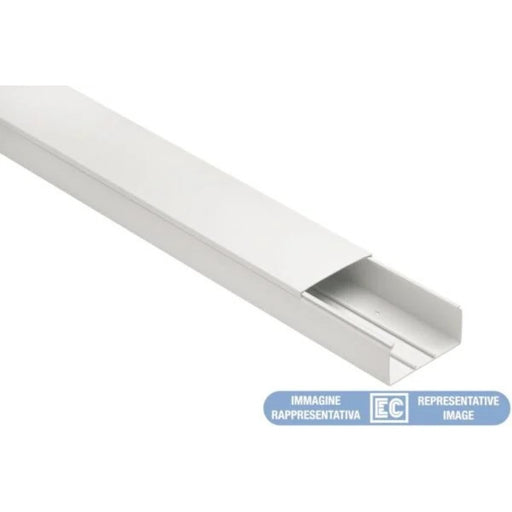 Canale portacavi dim. 100x40 bianco-P - ElettroWatt.eu