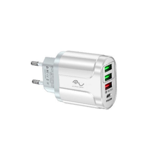 caricatore USB bianco 3 uscite - Elettrowatt