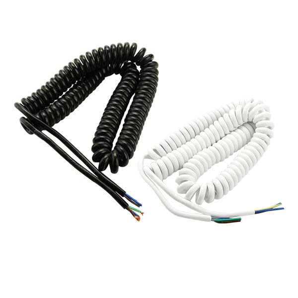 Cavo Spiralato 3x1 Bianco 3m - Elettrowatt