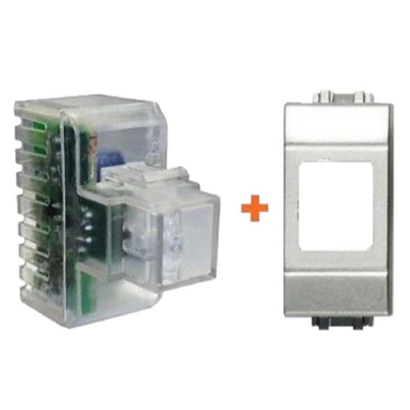 LAMPADA EMERGENZA 230V CON CORPO OPALE A UN MODULO - SE - IP20 - ATTACCO KEYSTONE