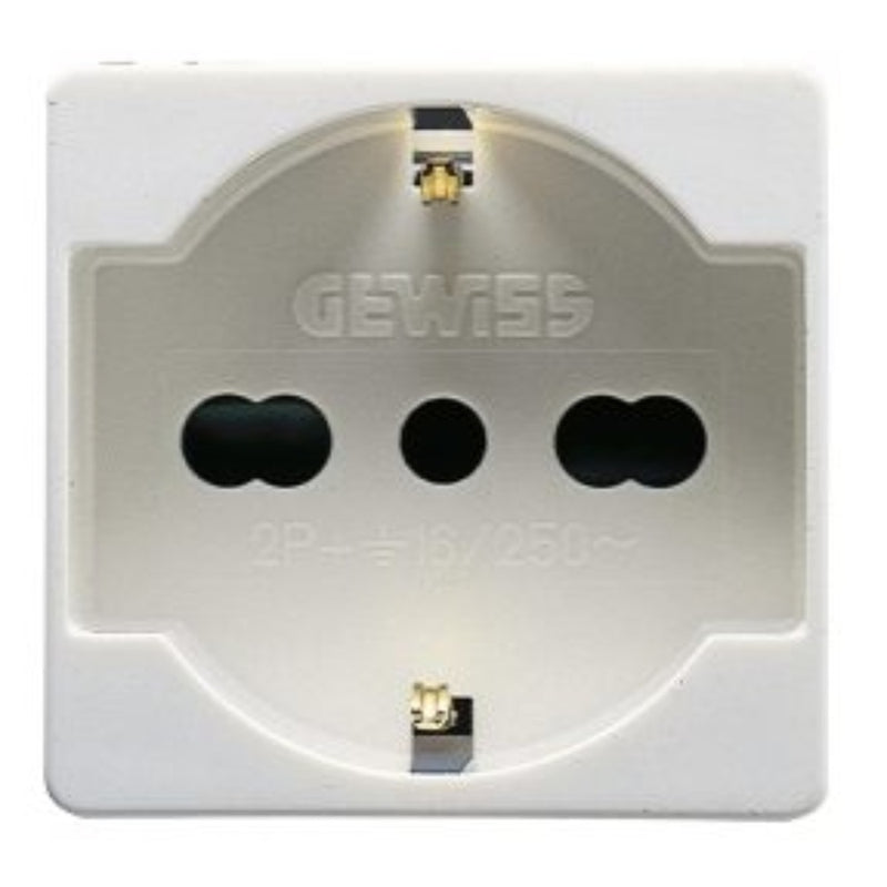PRESA 2P+T 16A SCHUKO BIV.ST.ITALIANO/TED.SY/WT - ElettroWatt.eu