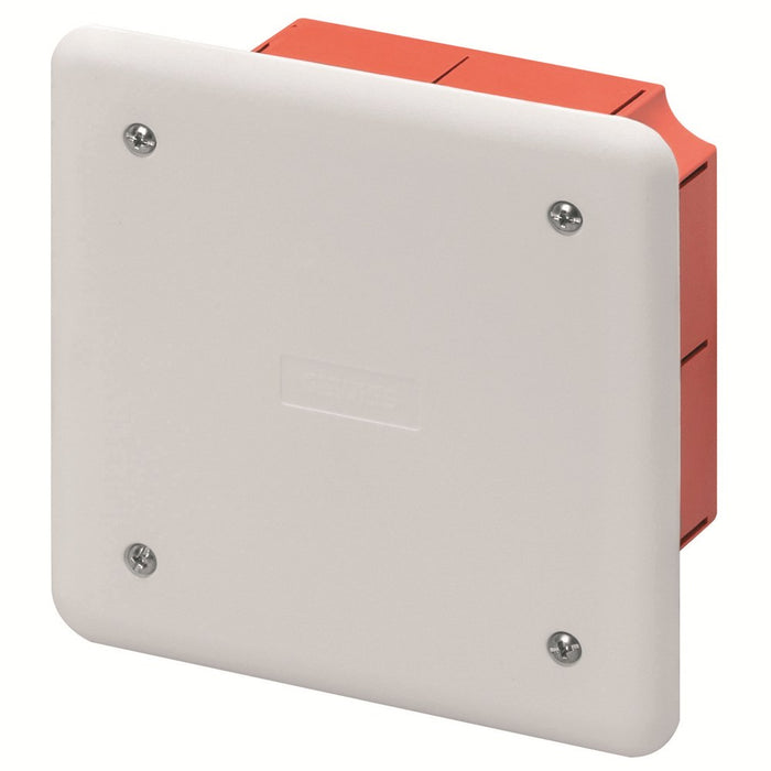 CASSETTA DI DERIVAZIONE DA INCASSO PER PARETI IN MURATURA 160X130X70 - COPERCHIO BIANCO - ElettroWatt.eu