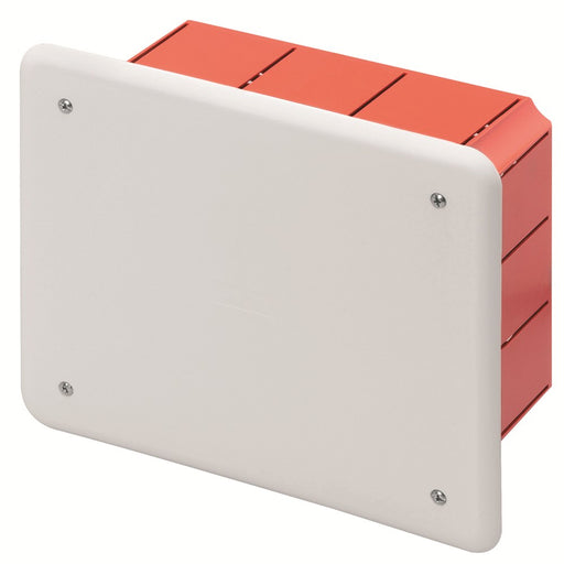 CASSETTA DI DERIVAZIONE DA INCASSO PER PARETI IN MURATURA 160X130X70 - COPERCHIO BIANCO - ElettroWatt.eu