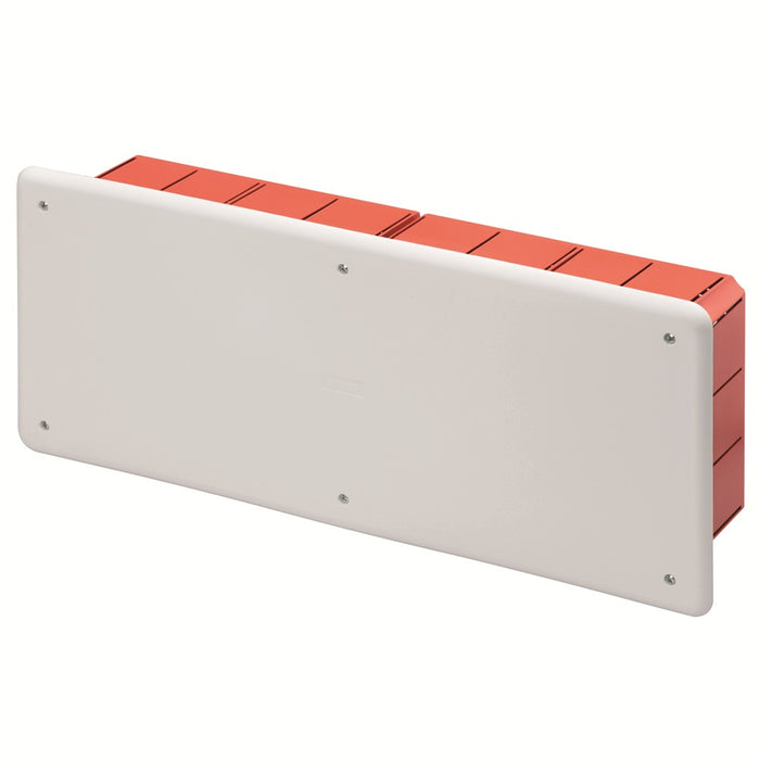 CASSETTA DI DERIVAZIONE DA INCASSO PER PARETI IN MURATURA 392X152X75 - COPERCHIO BIANCO - ElettroWatt.eu