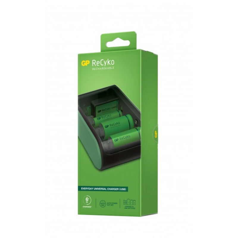 Caricabatterie Universale ReCyko B631 per Ricarica Contemporanea di Batterie Ricaricabili 1,5V Mini Stilo AAA, Stilo AA, C, Torcia D e 9V - Elettrowatt