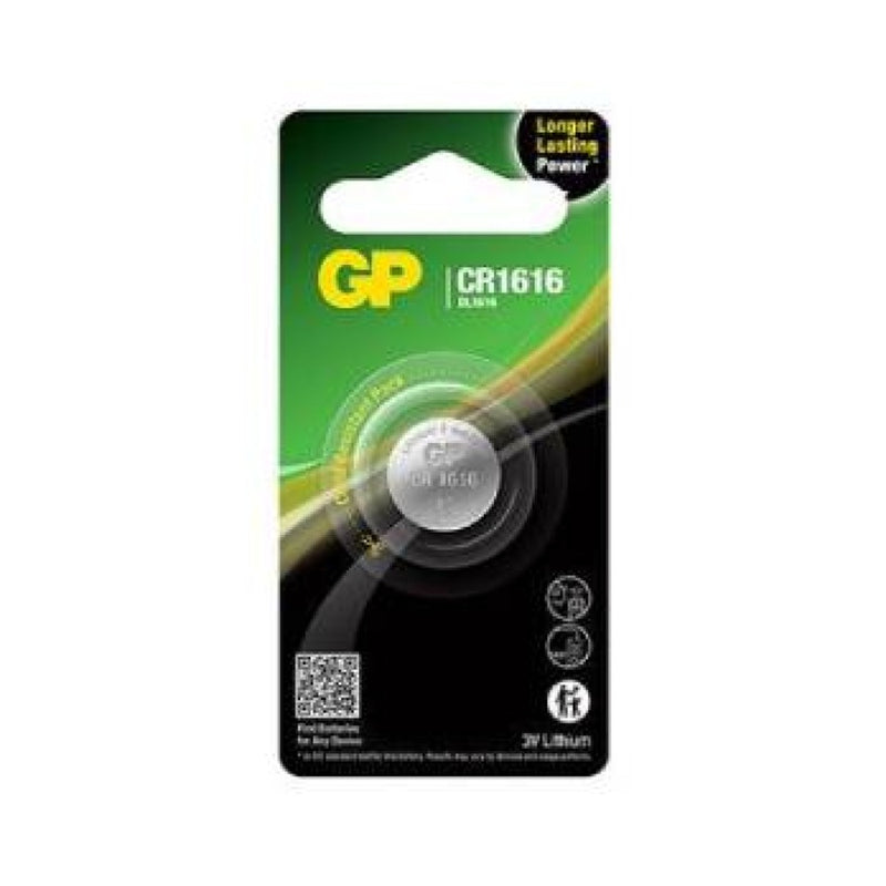 GP Battery Batteria al Litio a Bottone 3V CR1616 (Blister 1 Pezzo)