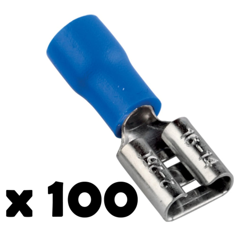 Capicorda a innesto femmina parzialmente preisolata 1,5-2,5mm blu  - CONFEZIONE DA 100PZ - PREZZO AL PEZZO
