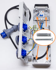 QUADRO TERMOP. 4 PRESE- 2P+T 16A 230V IP67 + PULSANTE D'EMERGENZA - ElettroWatt.eu