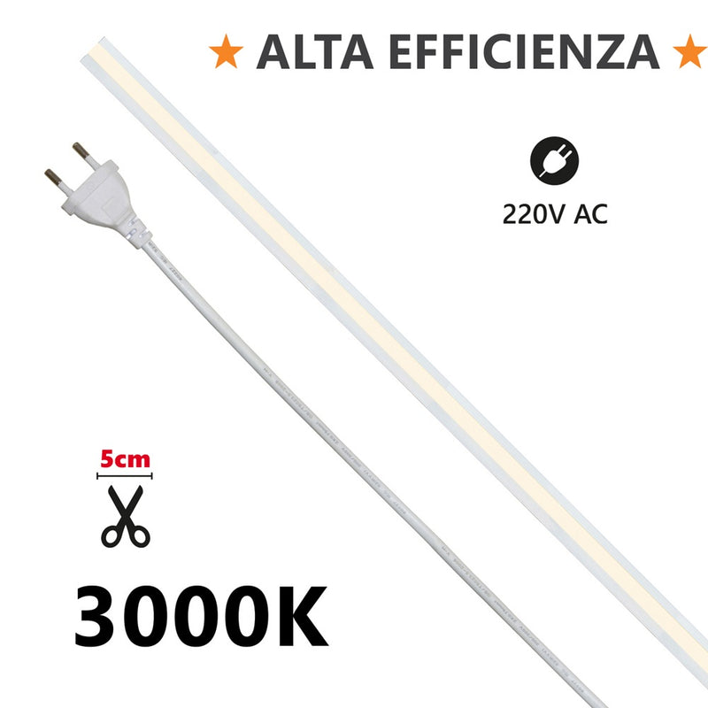 IPERLUX Strip LED 50m COB 15W/m DC 24V - 1500lm - 3000K - Prezzo al Mt - Elettrowatt