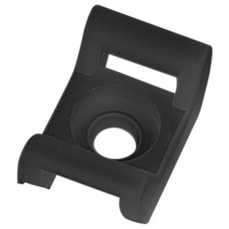 Supporto a sella nero per fascette con largezza fino a 4,8 mm
