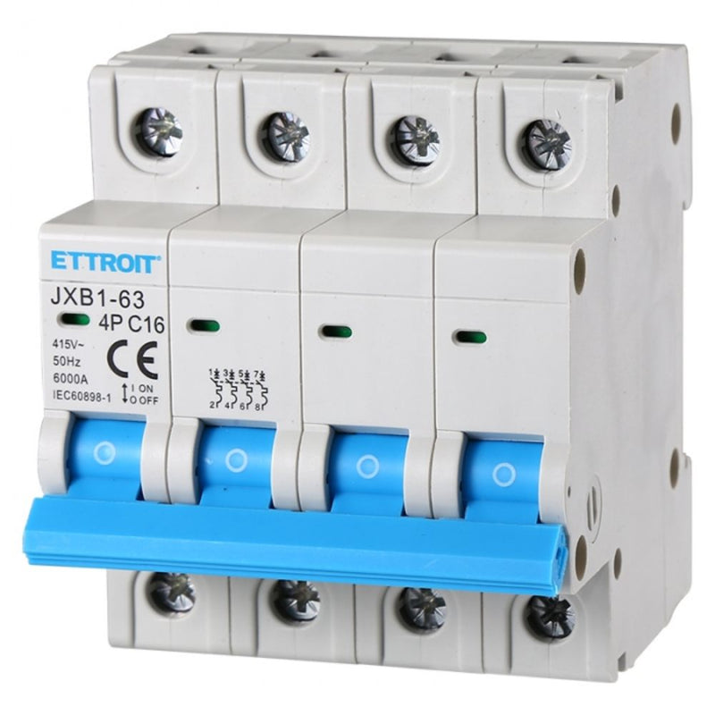 Interruttore Magnetotermico 4P 16A 380V-6KA