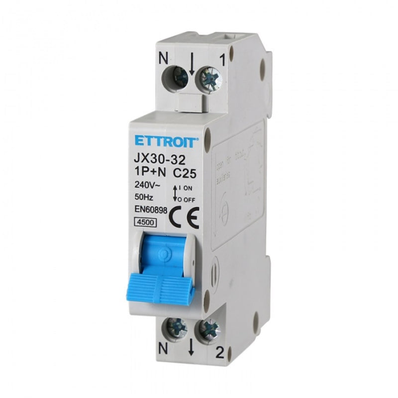 Interruttore Magnetotermico 1P+N 25A 220V 4.5KA