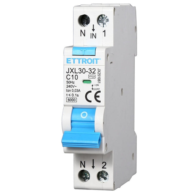 MAGNETOTERMICO DIFFERENZIALE 1P+ N 10A 30mA 220V 6KA