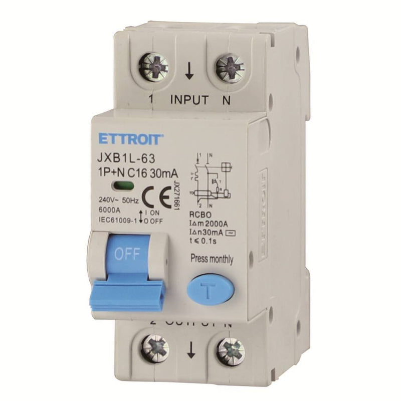 Magnetotermico Differenziale 1P+N 16A 300mA 220V-6KA