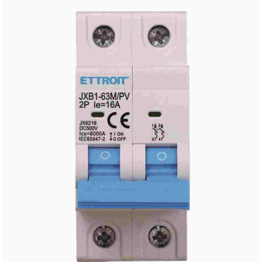 2P INTERRUTTORE MAGNETOTERMICO FOTOVOLTAICO DC 16A 6kA - ElettroWatt.eu