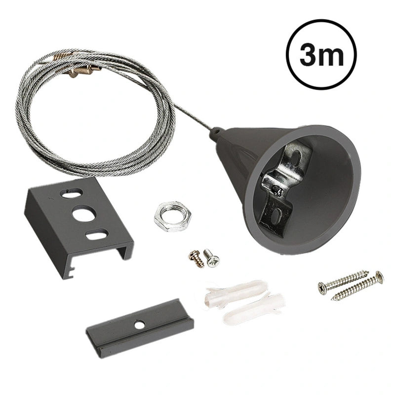 Kit sospensione per binario nero