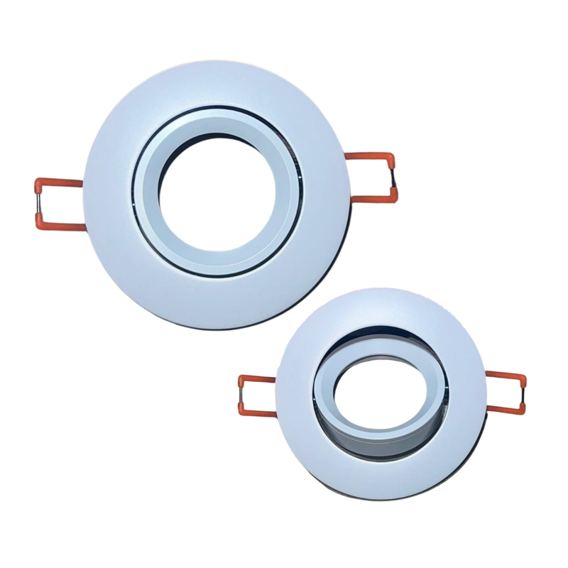 Portafaretto Bianco GU10 con anello orientabile