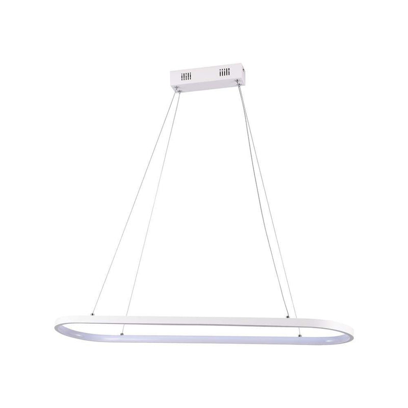 V-TAC Lampadario LED a Sospensione 24W in Metallo Colore Bianco 80*20*100cm 3000K