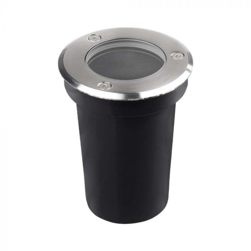 V-TAC Portafaretto LED Segnapasso a Cilindro (Max 35W) Rotondo Colore Nero IP67