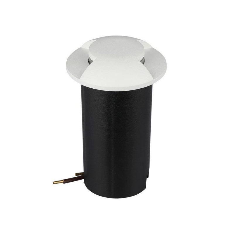 V-TAC Faretto LED Segnapasso a Cilindro da Interramento 1W Doppio Fascio Luminoso Colore Bianco 12V 6500K IP67 Driver non Incluso