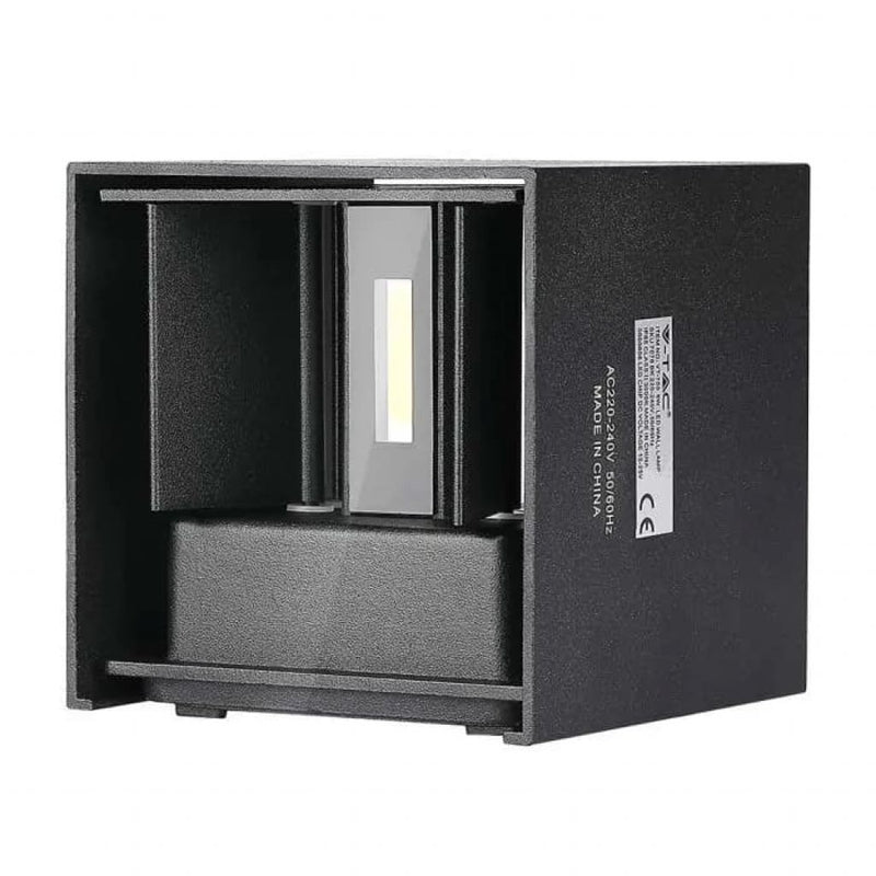V-TAC Lampada LED da Muro Doppio LED COB 5W 140LM/W Nera Regolabile 4000K IP65