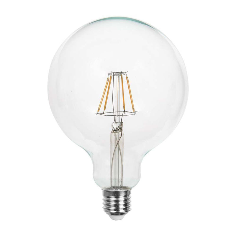 V-TAC Lampadina LED E27 12W 120LM/W G125 Filamento Trasparente 3000K