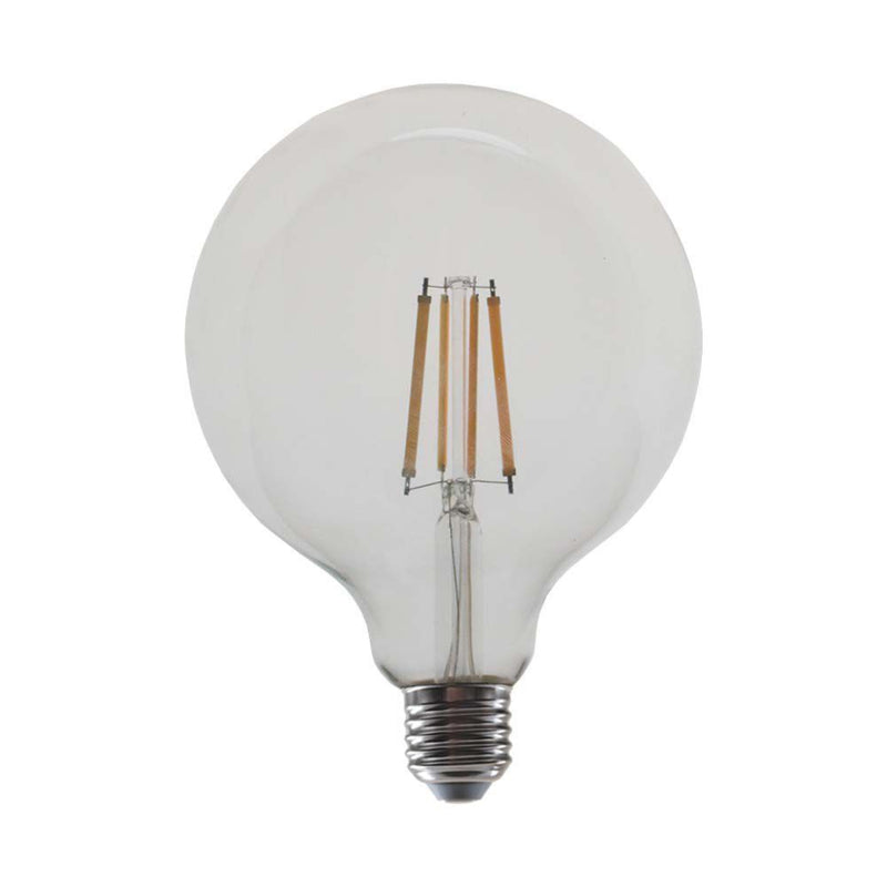 V-TAC Lampadina LED E27 12W 120LM/W G125 Filamento Trasparente 4000K