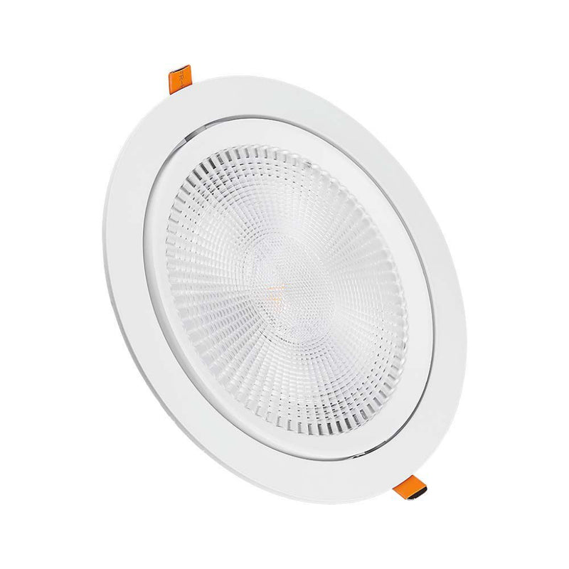 V-TAC PRO Faretto LED Chip Samsung da Incasso Rotondo 30W Inclinabile Colore Bianco 4000K