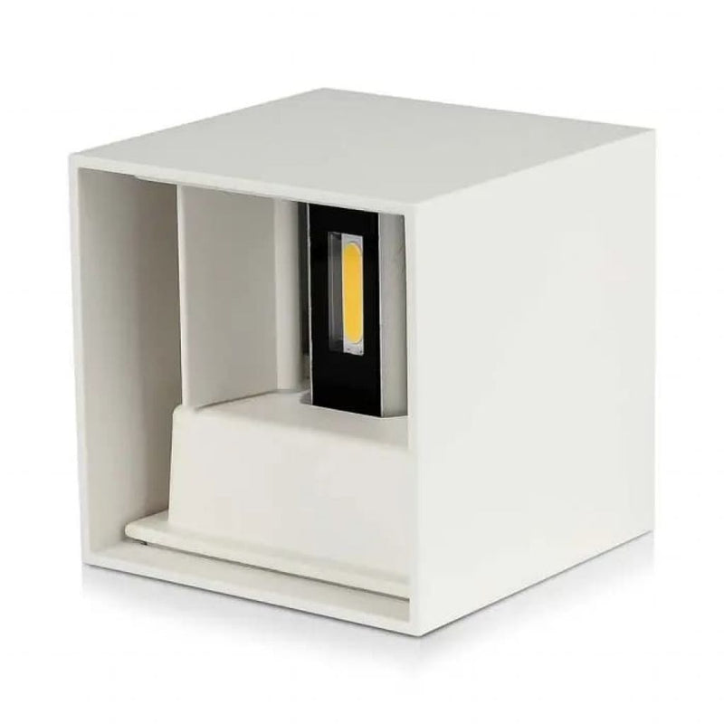 V-TAC Lampada LED da Muro Quadrata Doppio LED COB 11W Colore Bianco Satinato Fascio Luminoso Regolabile 4000K IP65