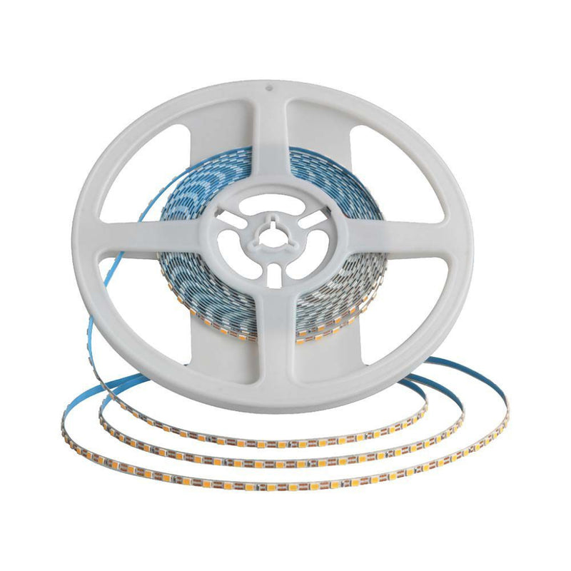V-TAC Strip LED SMD2835 8W/m 5m 120 LED/m Doppio PCB 24V 3000K IP20 3mm