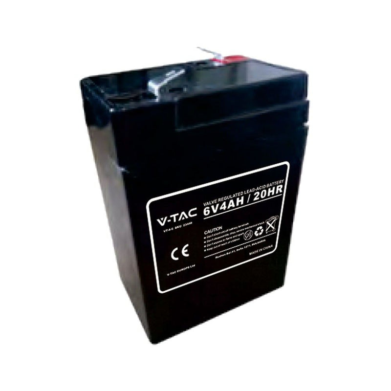 Batteria al Piombo Acido 6V 4Ah per Allarmi, Videosorveglianza, UPS Terminali T1 70*47*101mm - Elettrowatt