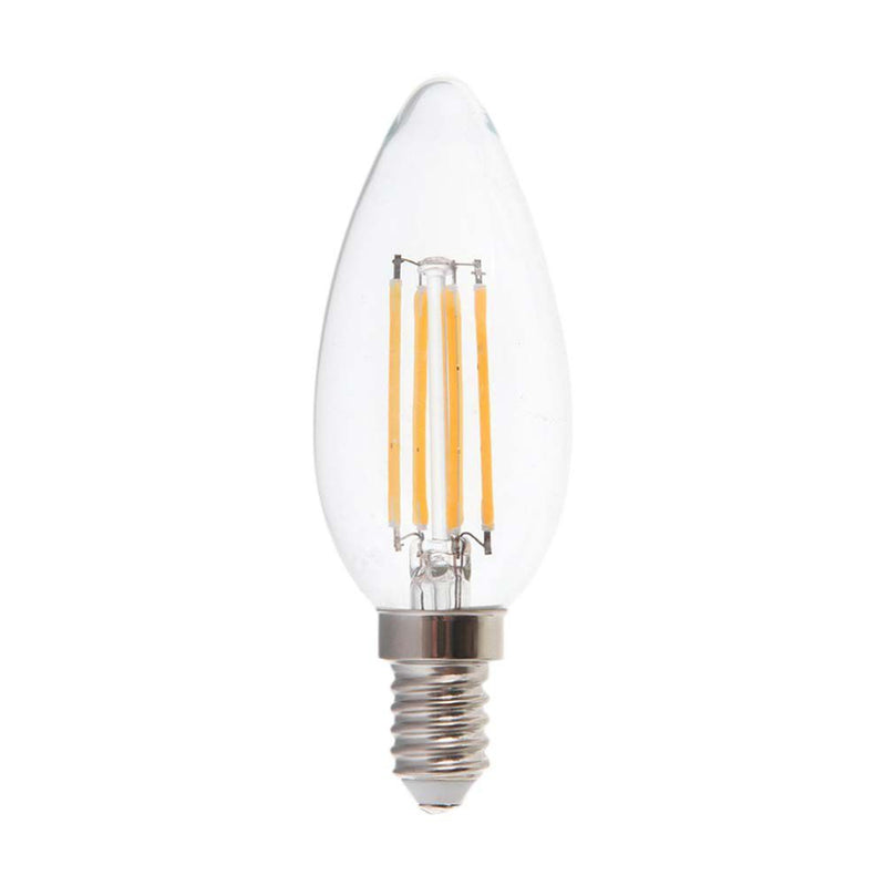 V-TAC Lampadina LED E14 6W 130LM/W Candela Filamento 3000K