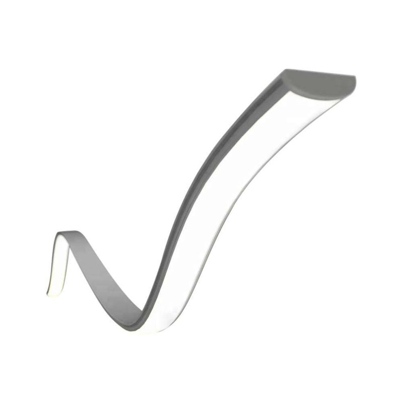 V-TAC Profilo Lineare Flessibile per Strip LED fino a 13mm, Alluminio Silver con Copertura Opaca 2000x18x6mm