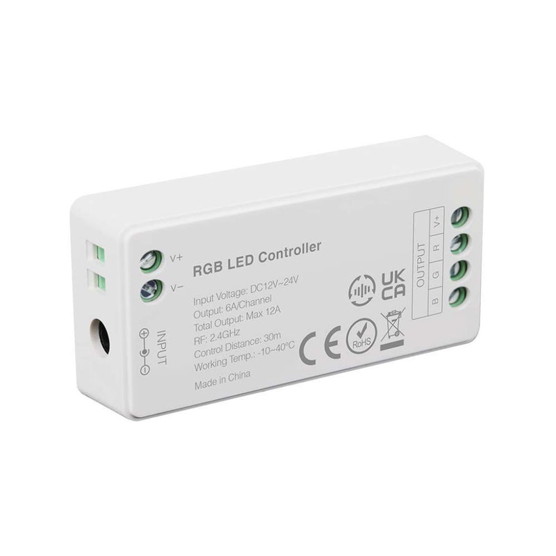 V-TAC Controller Dimmer Wireless RF 2.4 GHz per Strip LED RGBW 4 Canali 12V/24V 12A