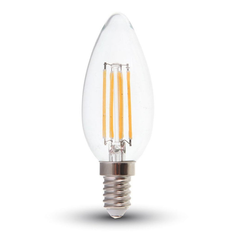Lampadina LED E14 4W Candela Filamento 6400K