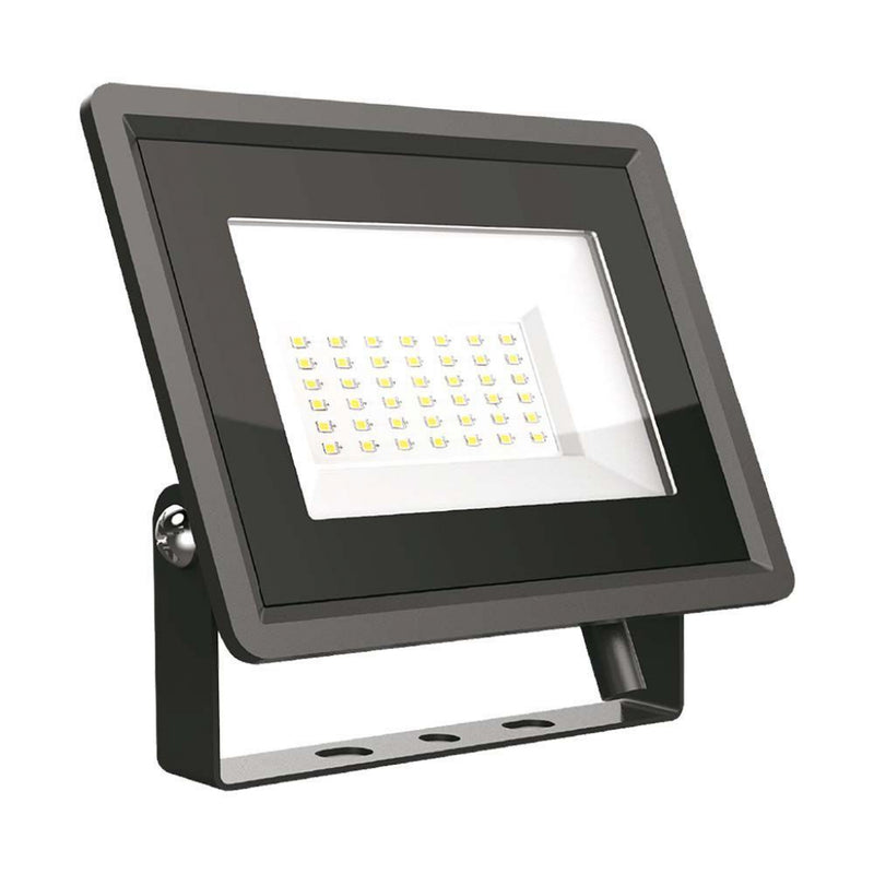V-TAC Faro LED SMD 30W F-Series con Driver IC Integrato Colore Nero 6500K IP65